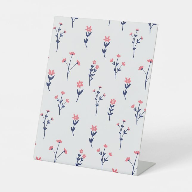 Expositor En L Hibiscus Watercolor Botánico Blooming Seamless (Anverso)