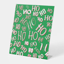 HO HO HO Navidades de texto patrón de texto rojo b