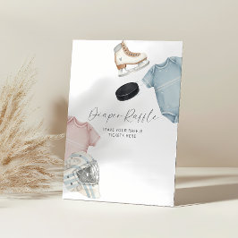 Expositor En L Hockey baby shower, ice hockey diaper raffle