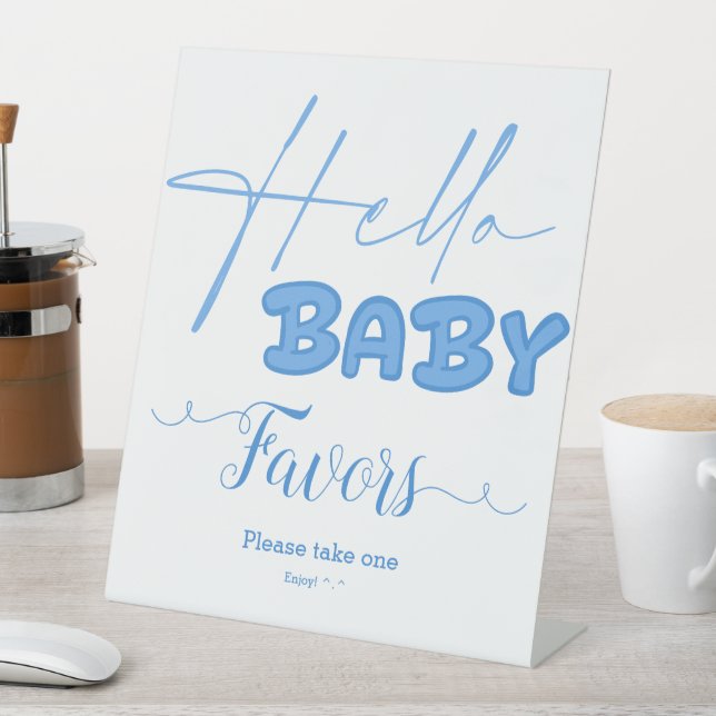 Expositor En L Hola Baby Elegant Baby Shower Favors (In Situ)