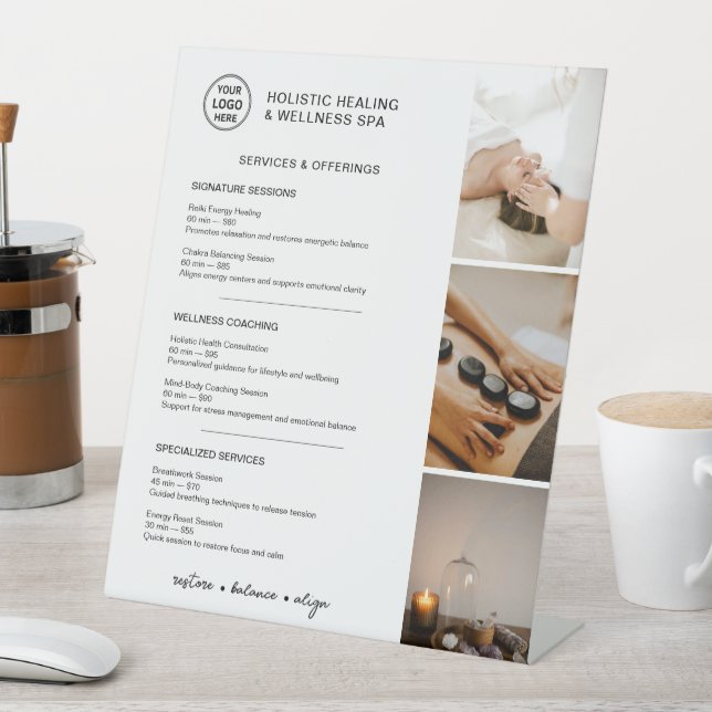 Expositor En L Holistic Wellness Services Menu Logo Photo (In Situ)