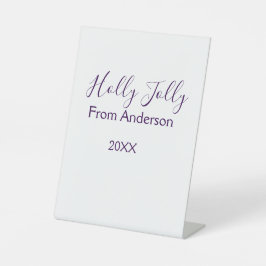 Expositor En L Holly Jolly holidays add name family year purple s