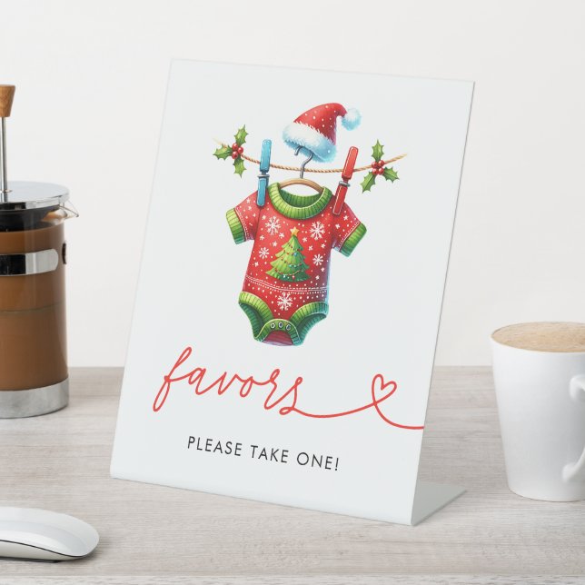 Expositor En L Holly Navidades Santa Baby Shower favorecen al Rót (In Situ)