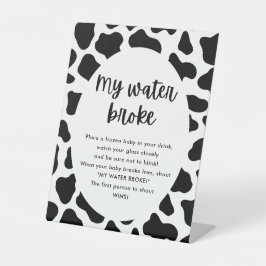 Expositor En L Holy Cow Baby Shower My Water Broke Game Rótulo