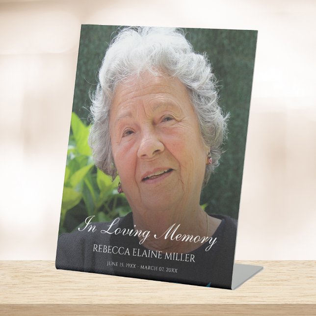 Expositor En L Homenaje a memoria o funeral (Photo Memorial Sign)