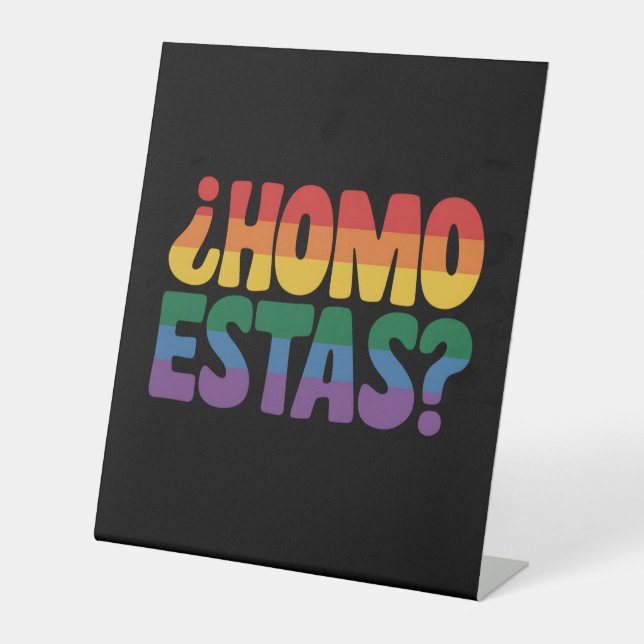 Expositor En L Homo estás graciosa gay español mexicano aliado LG (Anverso)