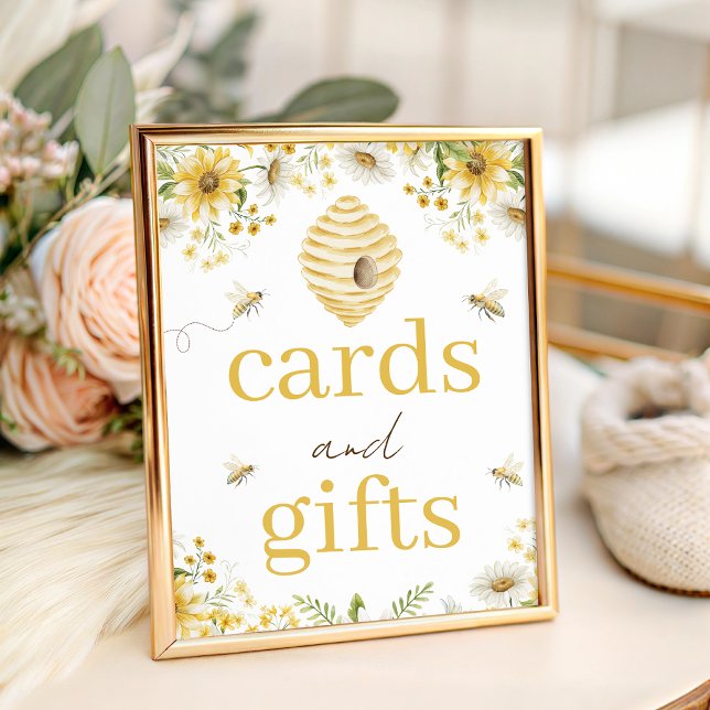 Expositor En L Honey Bee Botanical Cards and Gifts Sign (Subido por el creador)