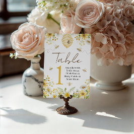 Expositor En L Honey Bee Botanical Floral Table Numbers
