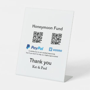 Expositor En L Honeymoon Fund PayPal Venmo código QR gracias