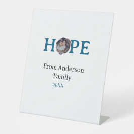 Expositor En L Hope blue holidays bold letter kids photo name yea