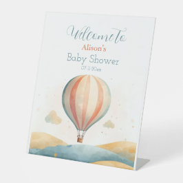 Expositor En L Hot Air Balloon Baby Shower Welcome