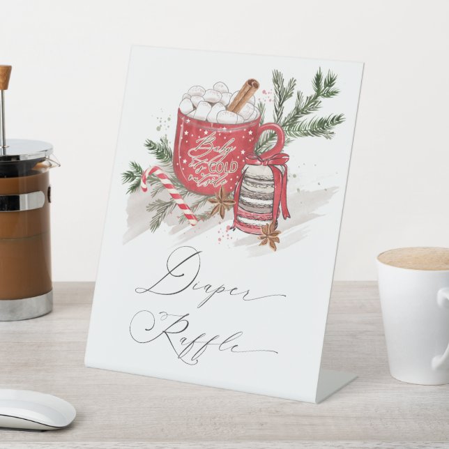 Expositor En L Hot Chocolate and Cookies Winter Baby Shower  (In Situ)