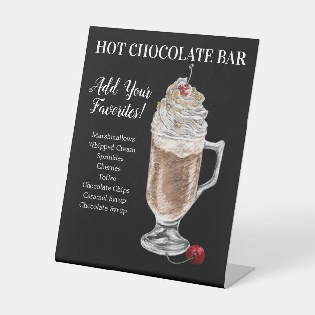 Expositor En L Hot chocolate Bar Drink Plaque (Anverso)