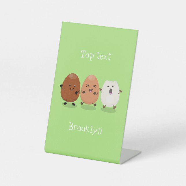 Expositor En L Huevos kawaii lindo ilustracion personalizado dive (Anverso)