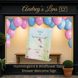Expositor En L Hummingbird & Wildflower Baby Shower