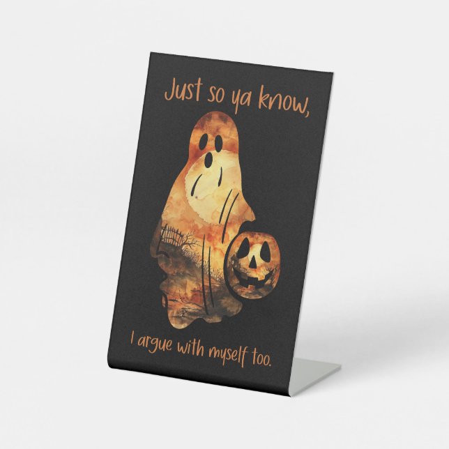 Expositor En L Humor de fantasma divertido y discutible (Anverso)