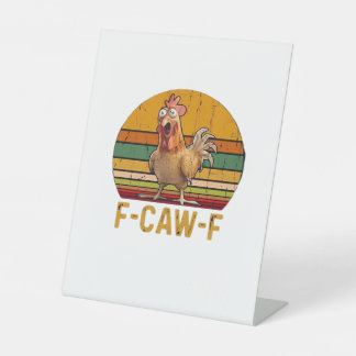 Expositor En L Humor de pollo esencial minimalista limpio F-Caw-F