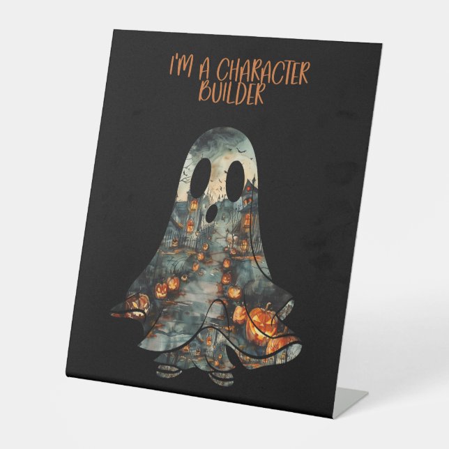 Expositor En L Humor fantasma de Halloween Affirmation (Anverso)