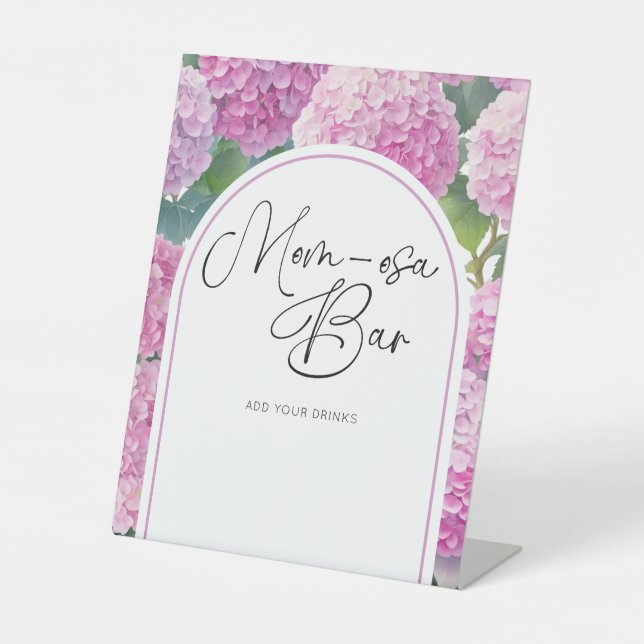 Expositor En L Hydrangea Baby Shower Mom-osa Bar (Anverso)