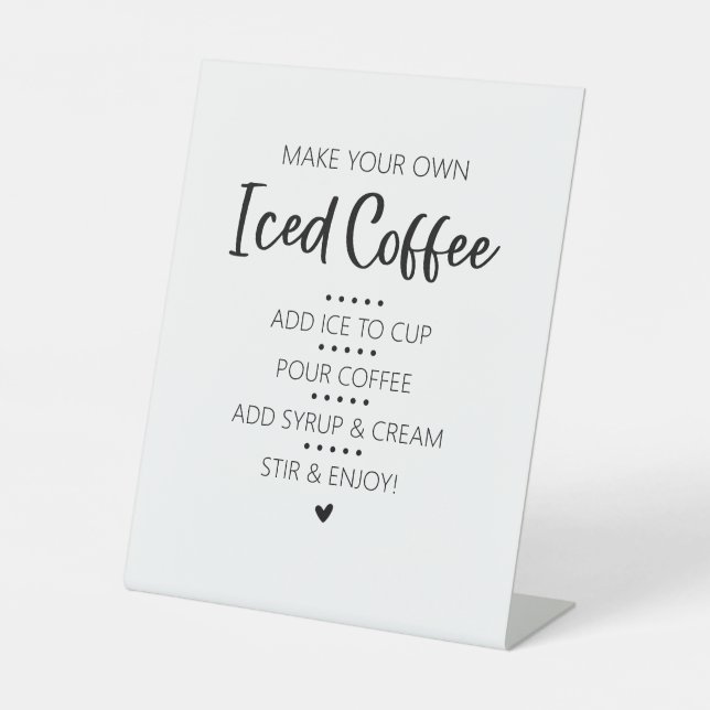 Expositor En L Iced Coffee Bar Drink Sign (Anverso)