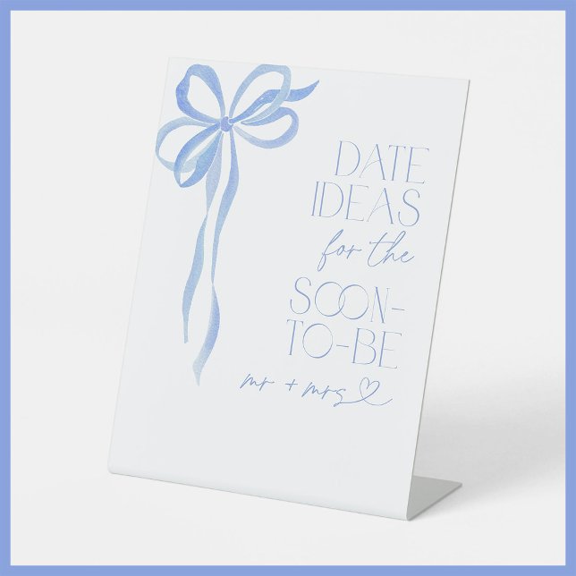 Expositor En L Ideas de fecha Blue Bow Bridal Shower Game (Subido por el creador)