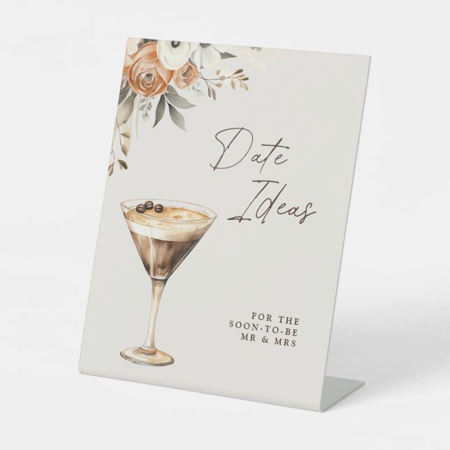 Expositor En L Ideas de fecha Espresso Martini Ducha Bridal (Anverso)