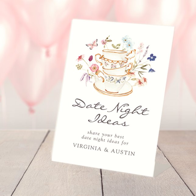 Expositor En L Ideas para letrero de noche de novia (Bridal Date Night Ideas Sign
)