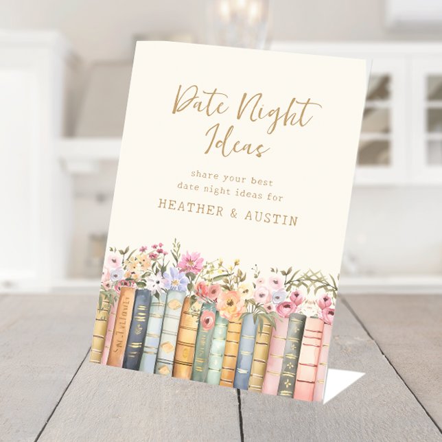 Expositor En L Ideas para una Noche de Cita (Date Night Ideas Pedestal Sign
)