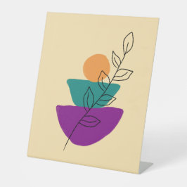 Expositor En L Ilustración boho de hojas