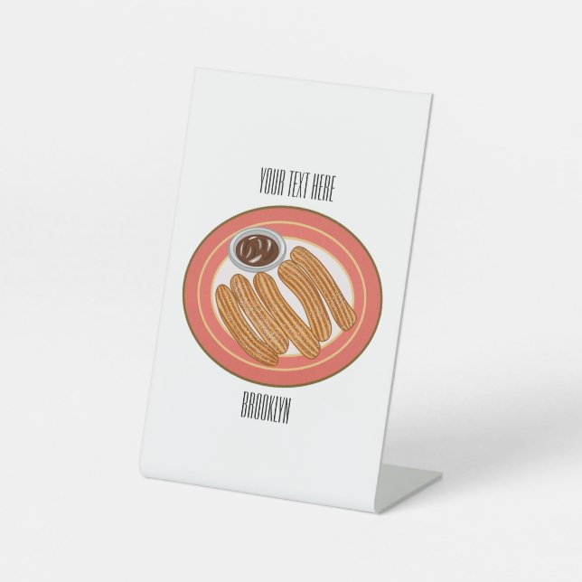 Expositor En L Ilustracion Churro personalizado (Anverso)