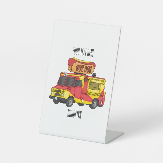 Expositor En L Ilustracion de camión de comida para perros calien (Anverso)