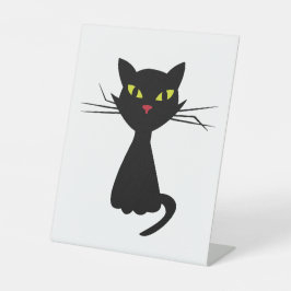 Expositor En L Ilustracion de clipart de gato negro