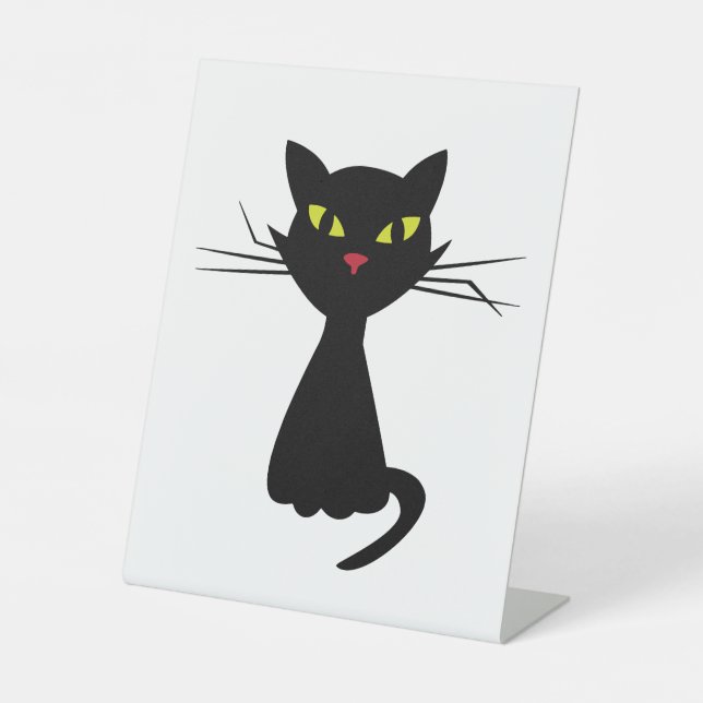 Expositor En L Ilustracion de clipart de gato negro (Anverso)