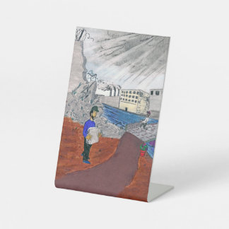 Expositor En L Ilustracion de color de la gente construyendo un p