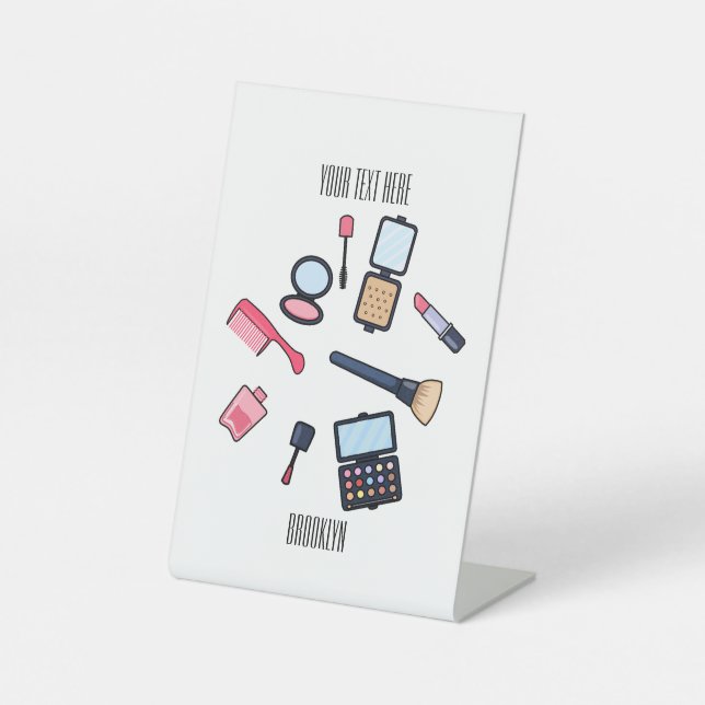 Expositor En L Ilustracion de cosméticos/personalizados de maquil (Anverso)