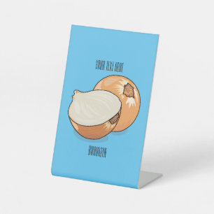 Expositor En L Ilustración de dibujos animados de cebolla