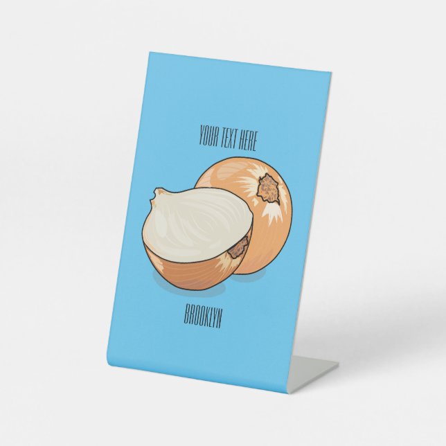 Expositor En L Ilustración de dibujos animados de cebolla  (Anverso)