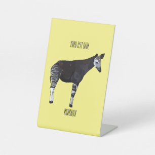 Expositor En L ilustración de dibujos animados de okapi