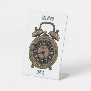 Expositor En L Ilustración de dibujos animados de reloj de alarma