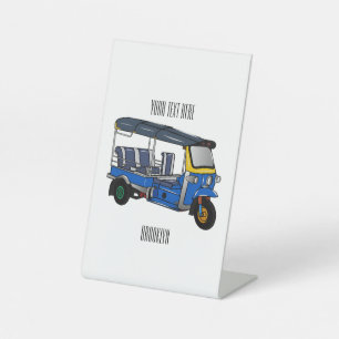 Expositor En L Ilustración de dibujos animados de tuk tuk