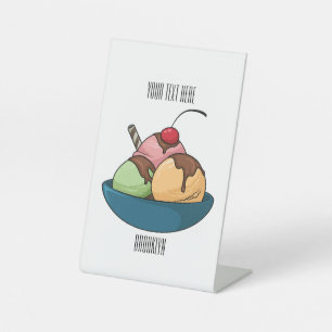 Expositor En L Ilustracion de helado personalizado