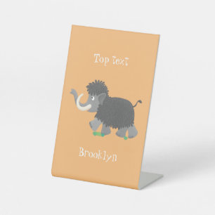 Expositor En L Ilustración de mamut lanudo lindo en dibujos anima