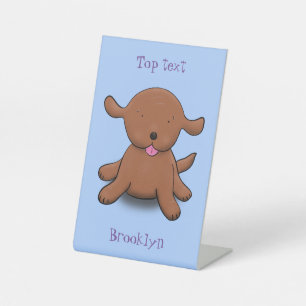 Expositor En L Ilustracion de personalizado azul de cachorro aleg