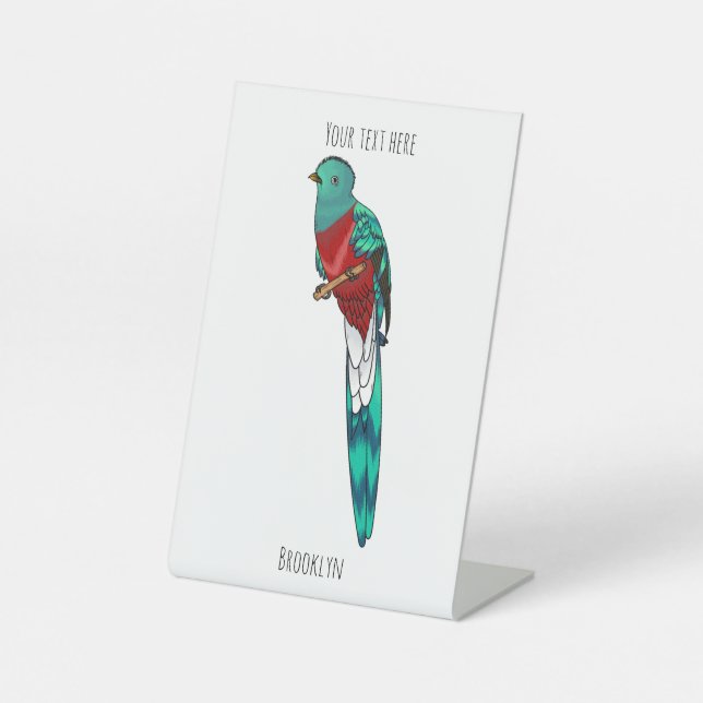 Expositor En L Ilustracion de personalizado de aves quetzales res (Anverso)