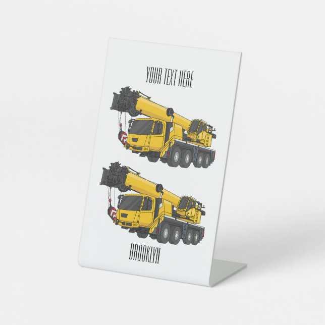 Expositor En L Ilustracion de personalizado de camiones Crane (Anverso)