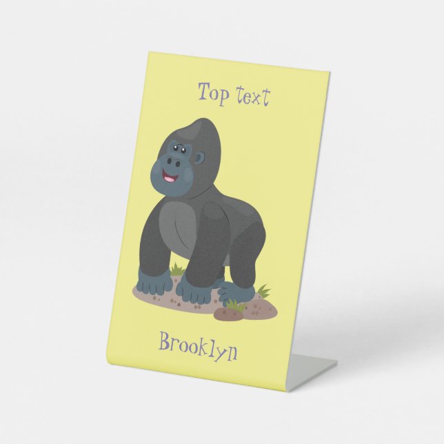 Expositor En L Ilustracion de personalizado de gorila grande y fe (Anverso)