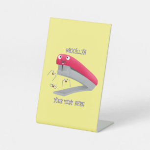 Expositor En L Ilustracion de personalizado de grapadora de color