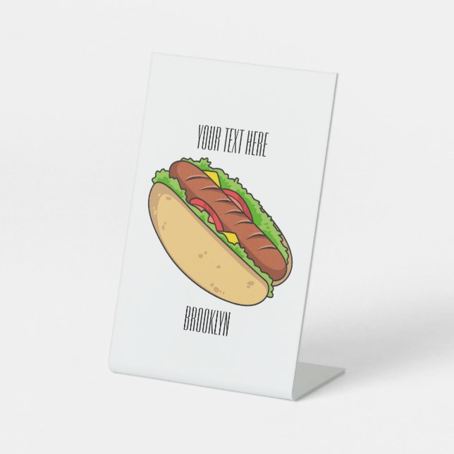 Expositor En L Ilustracion de personalizado de hot dog (Anverso)