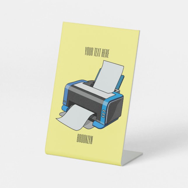 Expositor En L Ilustracion de personalizado de impresora (Anverso)