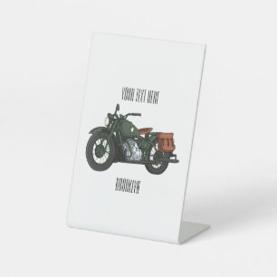 Expositor En L Ilustracion de personalizado de motocicleta de cru